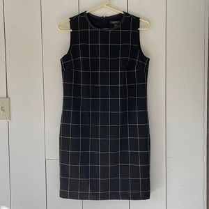 Lauren Ralph Lauren Window Pane Preppy Sleeveless - Professional Dress - Size 4